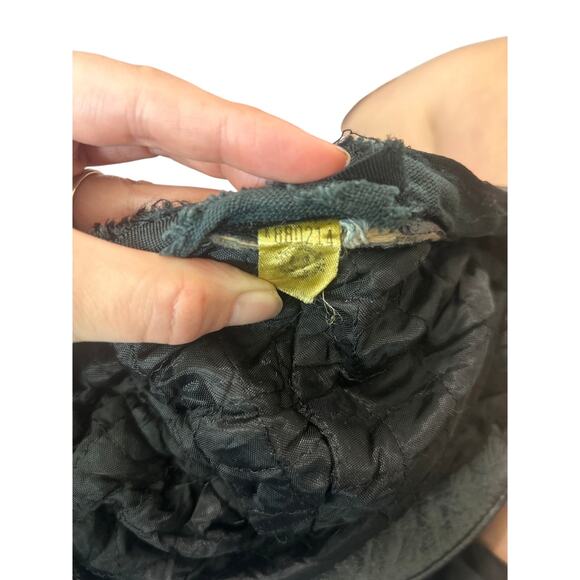 Vintage Womens Cap hat- Small Size- Leather Like Material- brim bending black - Picture 3 of 6